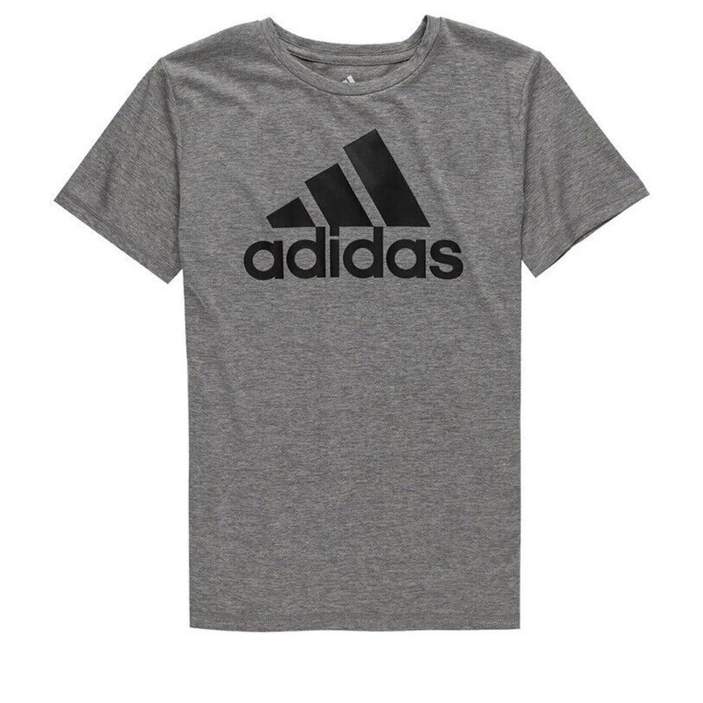 Adidas Youth Boys Replenish Melange Performance T-Shirt S Charcoal Gray Heather